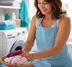 Laundry services Cutler Bay with neatly folded linens in a cozy setting